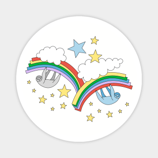 Rainbow Sloths Magnet